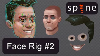 Spine 2D: Face Rig | 2.5D | Extended tutorial | Simple to Complex