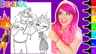 Coloring Elemental Wade & Ember Disney Pixar Coloring Page | Ohuhu Art Markers