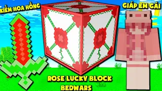 MINI GAME : ROSE LUCKY BLOCK BEDWARS ** THỬ THÁCH T GAMING CÓ ĐỒ SIÊU VIP CỦA EM GÁI ??