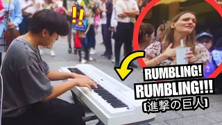 I play ATTACK ON TITAN on Piano in Public