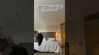 Sebastian Korda fail during a training in his room in Adelaide 🤣🤣