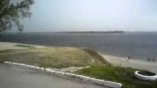 сильный ветер на пляже