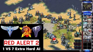 Red Alert 2 | Earth map I 7 vs 1 (Extra Hard AI)