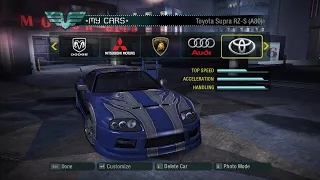 Need for Speed: Carbon — Toyota Supra RZ-S (A80) (Darius; drift tutorial variant)