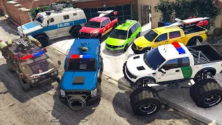 GTA 5 ✪ Stealing EMERGENCY Cars with Franklin ✪ (Real Life Cars #80)