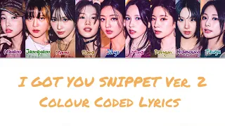 Twice I GOT YOU Snippet Version 2 Colour Coded Lyrics
