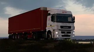 КАМАЗ-5490 NEO. Ночной рейс: Могилёв - Рославль | Euro Truck Simulator 2