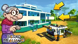 БАБКА ОТЖИГАЕТ НА ЛЕТАЮЩЕМ ЛАЙНЕРЕ !!! МУЛЬТИК в Scrap Mechanic !!!