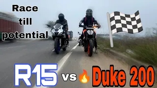 R15M 2024 vs Duke 200 2024 Model | Race and Comparison | Race till potential