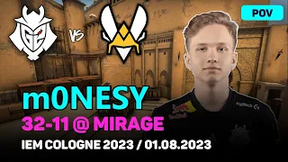 CSGO POV G2 m0NESY (32/11) vs Vitality (mirage) @ IEM Cologne 2023 / Aug 1, 2023