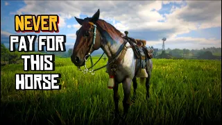 RDR2 - “The Priceless” Chocolate Roan Dutch Warmblood | Get it Free, Do NOT Buy | Hidden Horse Trick