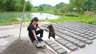 Making Handmade Cement Bricks - DIY Bricks to Build Irrigation tanks for the Garden/ Part 3