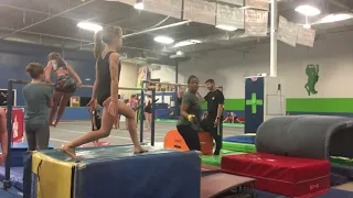 Front handspring vault drill