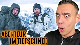 Survival Mattin reagiert auf Übernachtung im Tiefschnee bei -11°C