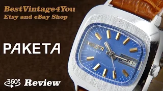 Hands-on video Review of Raketa Fabulous TV Style First Soviet Quartz Watch From 70s