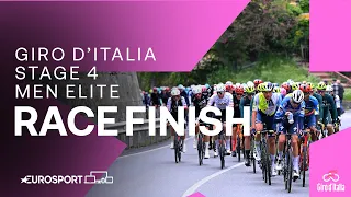 MIGHTY SPRINT! 💪 | Giro D'Italia Stage 4 Race Finish | Eurosport Cycling