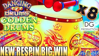 💥NEW💥 DANCING GOLDEN DRUMS BOOST PROGRESSIVE BUY PASS BONUS FEATURE RESPIN MULTIPLIER BIG WIN SLOT