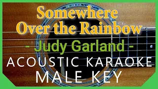 Somewhere Over the Rainbow - Judy Garland [Acoustic Karaoke | Male Key]