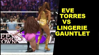 WWE 2K24 Eve Torres vs Lingerie Gauntlet Match