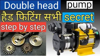 double head 1 HP monoblock pump, how to repair pump impeller system & head settings in hindi 2021