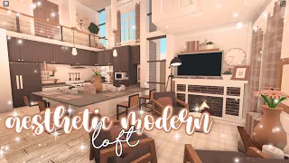 Aesthetic modern loft house♡ | bloxburg speedbuild | luminto