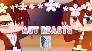 Aot reacts to Aot in 9 minutes😂👉💖👈MY AU!!!!!!!!!![] A lil Ereri[] []•M i l k i•[]