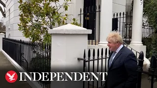 Boris Johnson seen for first time since Partygate defence dossier published