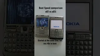 Nokia e61 vs e61i Boot Speed #nokia #e61 #nokiasmartphones #oldphone #oldphones #comparison