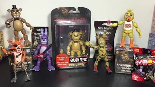 Five Nights at Freddy's Golden Freddy Funko action figure, Mystery Minis, cards, Dog Tag & Mymoji