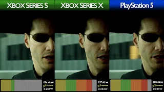 Power Consumption Comparison - Xbox Series X|S & PlayStation 5 - The Matrix Awakens