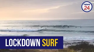 WATCH | Surfers break lockdown regulations in Kommetjie to catch some sunset shade