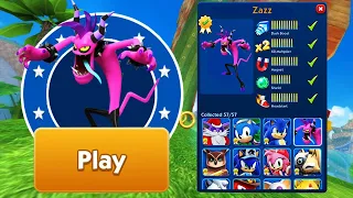 Sonic Dash - Zazz New Character Unlocked & Fully Upgraded MOD - All 68 Characters Unlocked