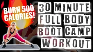 30 Minute Full Body Boot Camp Workout 🔥Burn 455 Calories!🔥