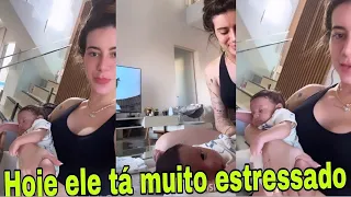 Apoline diz que seu filho só quer dormir nos braços 🤭🤣