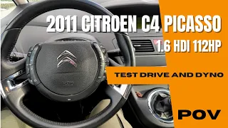 Citroën C4 Picasso 2011 (1.6 HDI 112HP) | 4K POV Test Drive  | Dyno | Weighing | Acceleration