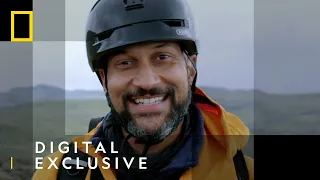 Keegan-Michael Key Paraglides In Iceland | Running Wild With Bear Grylls | National Geographic UK