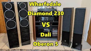 Dali Oberon 5 Vs Wharfedale Diamond 230 -  5 Track Comparison