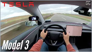 2024 Tesla Model 3 [283HP] - POV Autobahn Top Speed Drive