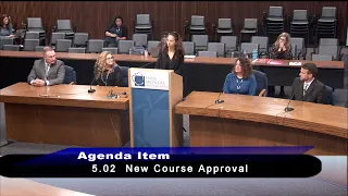 November 2, 2022, Agenda Item 5.02 New Course Approval. Excerpt from Board of Education Meeting,