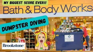 MY BIGGEST SCORE EVER AT BATH & BODY WORKS DUMPTER DIVING!  BROOKSTONE AND MORE  FEB 2022 FREE HAUL