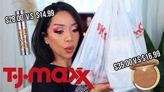 HIGHEND MAKEUP AT A DISCOUNT! | TJ MAXX HAUL & FULL FACE TUTORIAL