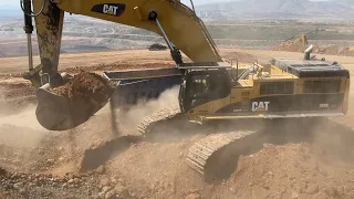 Caterpillar 385C Excavator Loading Trucks With 2 Passes - Sotiriadis/Labrianidis Mining Works