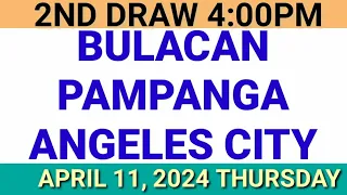 STL - BULACAN,PAMPANGA,ANGELES CITY April 11, 2024 2ND DRAW RESULT