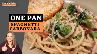 One Pan Spaghetti Carbonara - Super Easy and Minimal Ingredients and Only takes 20 minute!! :)
