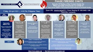 PAASE FIRESIDE CHATS Episode 20 Finding a Way Forward Amidst the  PROs and CONs of Ivermectin