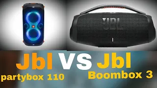 Jbl partybox 110 VS Jbl boombox 3 | Bass test.😰😥