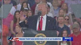 Trump at his rainy July 4th event: Americans `part of one of the greatest stories ever told`