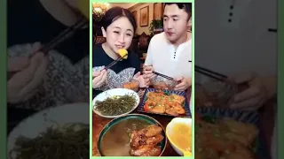 Husband and wife eating foods | Chinese couple eating foods | ASMR food eating  | episode num 06