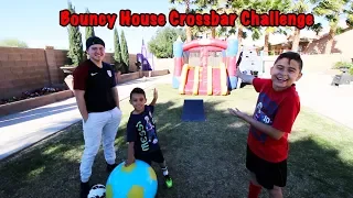 BOUNCY HOUSE CROSSBAR CHALLENGE and DODGEBALL - FUNNEST GAME EVER!