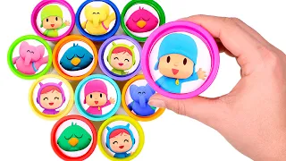 💙 Sorpresas divertidas de POCOYÓ 💙 Botes PLAY DOH de colores